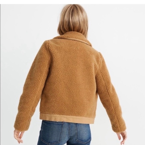 Madewell Portland Sherpa Brown Teddy Camel Jacket - Picture 3 of 6